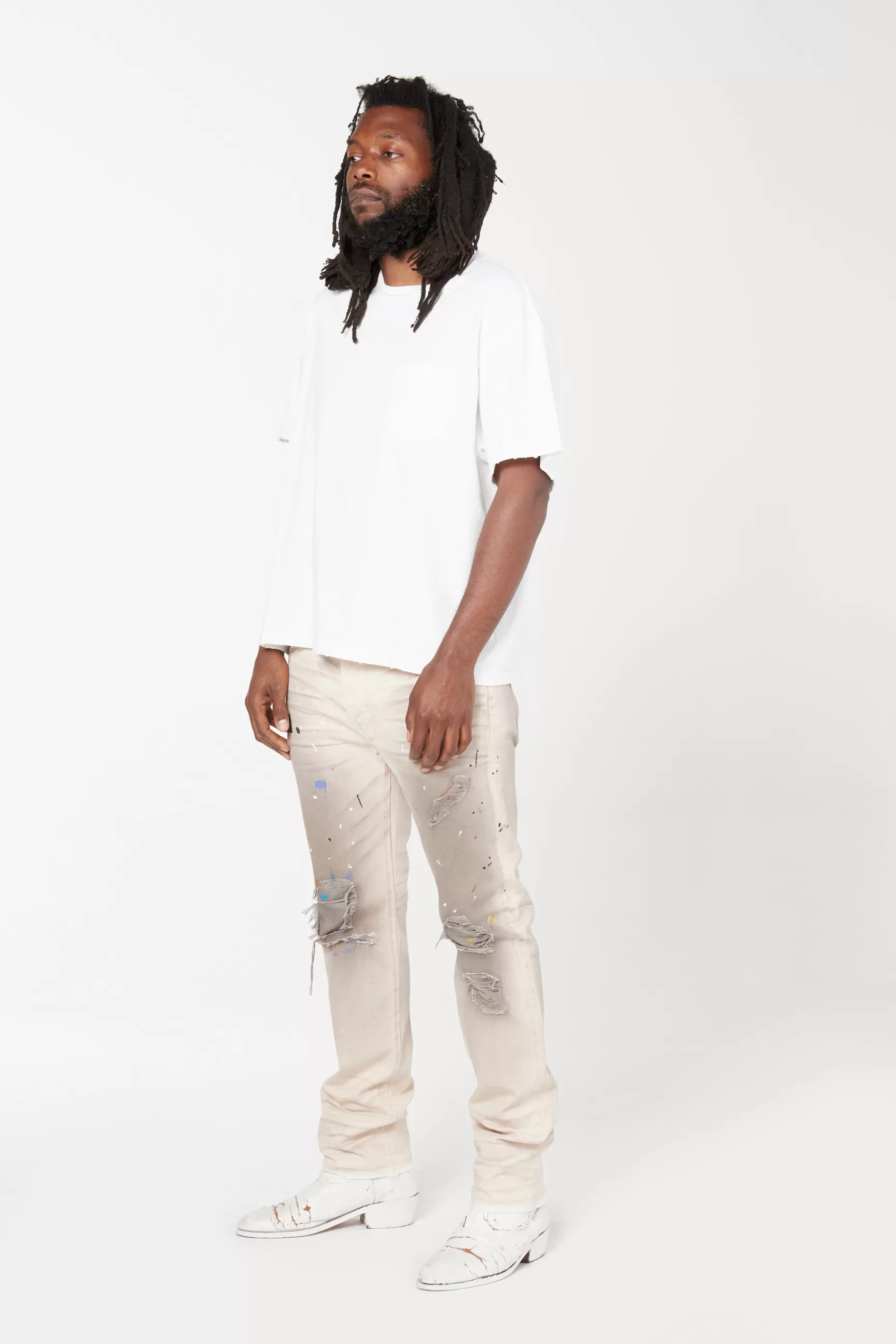 Discount Gallery Dept Plain Vintage Pocket Tee White